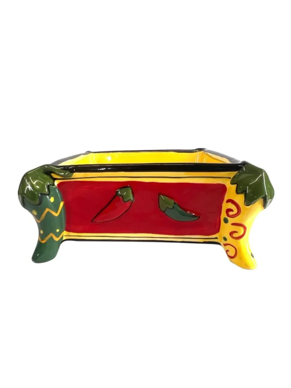 Vintage AVON Chili Pepper Square Bowl, Taco Tuesday, Cinco De Mayo